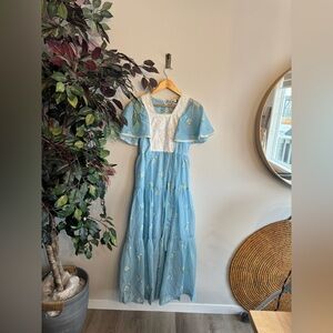 Vintage America Blue and White Floral Dress